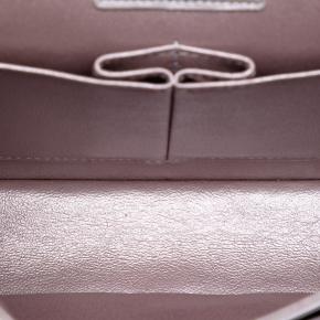 Chanel Silver Medium Classic Metallic Lambskin Double Flap 4