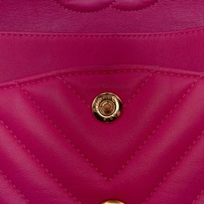 Chanel Pink Medium Classic Chevron Lambskin Double Flap 6