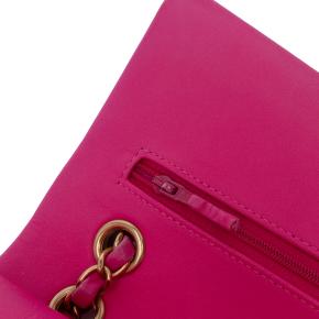 Chanel Pink Medium Classic Chevron Lambskin Double Flap 7