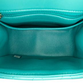 Chanel Blue Mini Square Classic Lambskin Single Flap 4