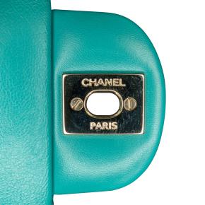 Chanel Blue Mini Square Classic Lambskin Single Flap 7