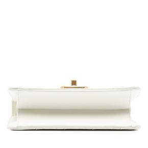 Chanel White Quilted Lambskin Crystal Geometric CC Frame Flap 3