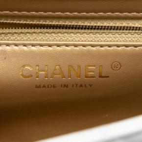 Chanel White Quilted Lambskin Crystal Geometric CC Frame Flap 5