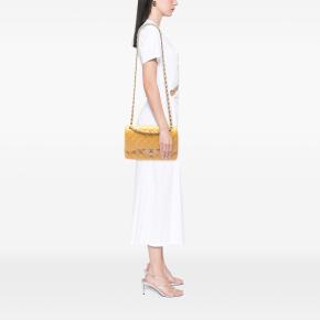 Chanel Yellow Jumbo Classic Patent Double Flap 7
