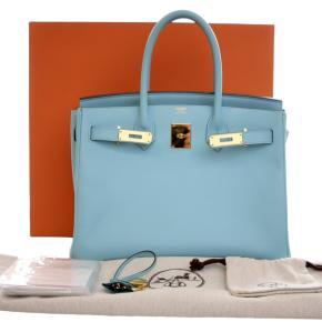 Hermes Bleu Atoli Epsom Birkin Retourne 30 15