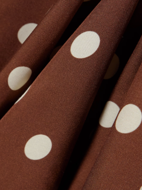 DÔEN Aubrey Pleated Polka-Dot Silk-Blend Twill Mini Dress 4