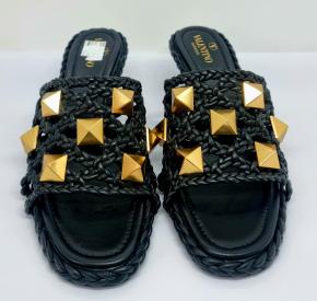 Valentino Black Roman Stud Mules 3