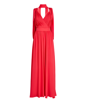 Elie Saab Pleated Silk Chiffon Gown 8