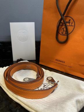 Hermes Orange Shoulder Strap 90cms 3