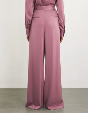 Alex Perry Satin Crepe Wide-Leg Trousers 6
