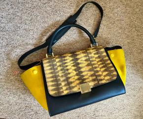 Celine Navy/Yellow Trapeze Bag 11
