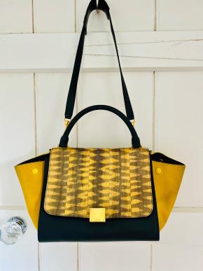 Celine Navy/Yellow Trapeze Bag 2