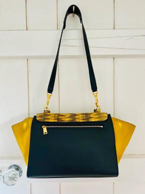 Celine Navy/Yellow Trapeze Bag 3