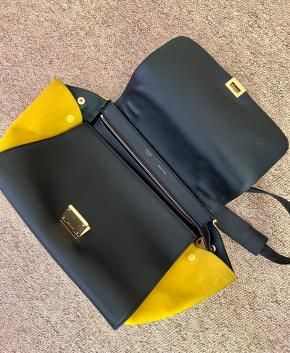 Celine Navy/Yellow Trapeze Bag 14