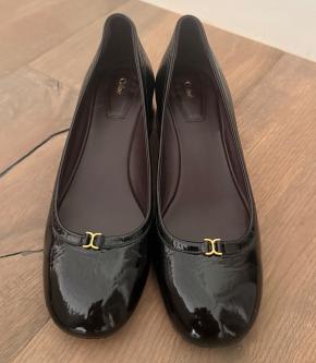 Chloe Black Patent Leather Marcie Flats 3