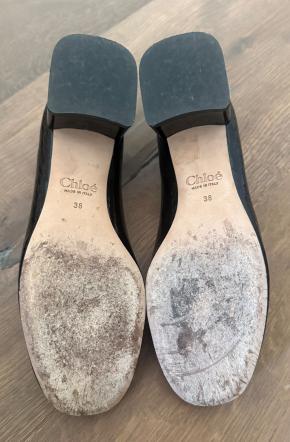 Chloe Black Patent Leather Marcie Flats 7