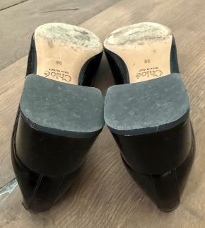 Chloe Black Patent Leather Marcie Flats 8