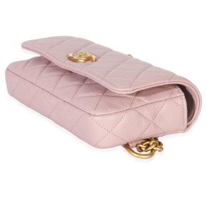 Chanel  Quilted Caviar Sweetheart Phone Holder With Chain 7