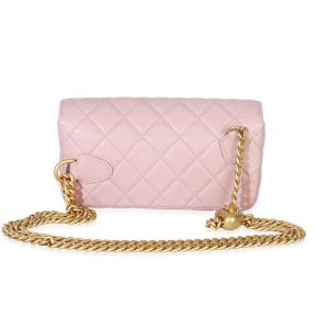 Chanel  Quilted Caviar Sweetheart Phone Holder With Chain 2