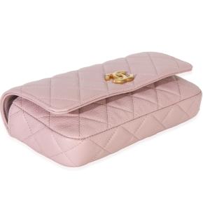 Chanel  Quilted Caviar Sweetheart Phone Holder With Chain 6