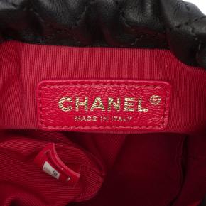 Chanel Black Mini Quilted Calfskin About Pearls Drawstring Bucket Bag 5