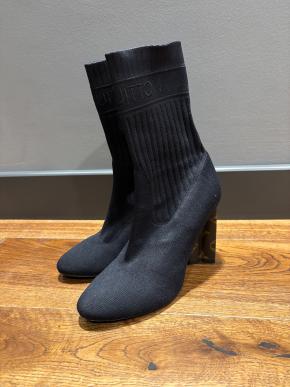 Louis Vuitton Black Heeled Ankle Boots 11