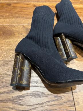 Louis Vuitton Black Heeled Ankle Boots 12