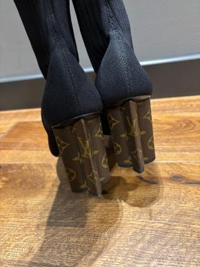 Louis Vuitton Black Heeled Ankle Boots 7