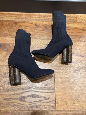 Louis Vuitton Black Heeled Ankle Boots 5
