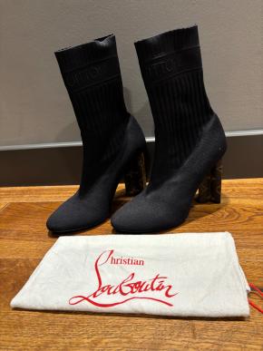 Louis Vuitton Black Heeled Ankle Boots 4