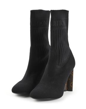Louis Vuitton Black Heeled Ankle Boots 3