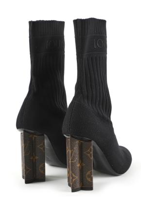 Louis Vuitton Black Heeled Ankle Boots 2