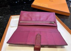 Hermes Red Lizard beam Wallet 4