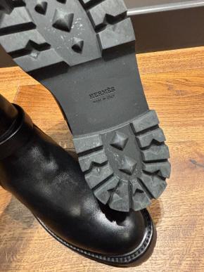 Hemres Black Leather Jeff Ankle Boots 3