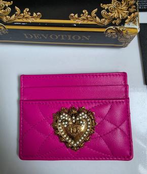 Dolce & Gabbana Pink Leather Card Holder 6