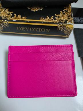 Dolce & Gabbana Pink Leather Card Holder 5