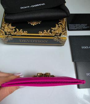 Dolce & Gabbana Pink Leather Card Holder 7