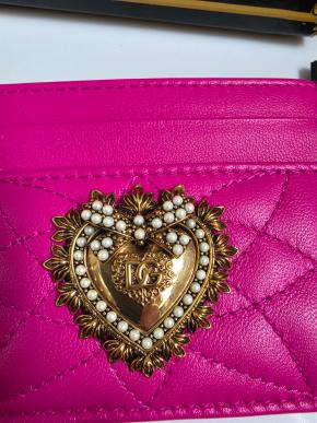 Dolce & Gabbana Pink Leather Card Holder 10