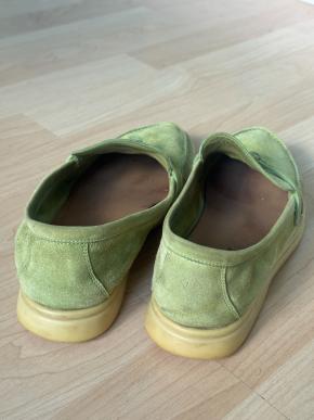 Loro Piana Green Suede Summer Charms Loafers 5