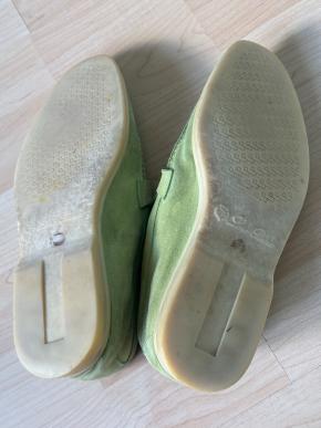 Loro Piana Green Suede Summer Charms Loafers 6
