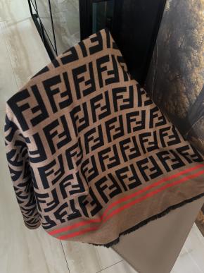Fendi Cashmere/Wool Zucca Cape 4