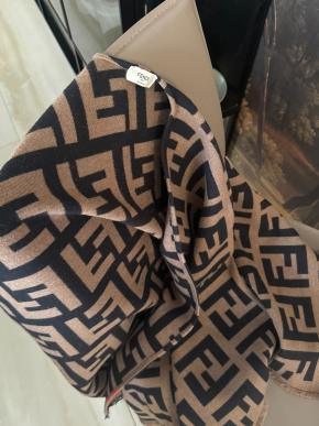 Fendi Cashmere/Wool Zucca Cape 5