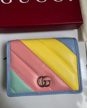Gucci Multi Colour Striped Marmont Wallet 4