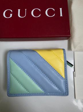 Gucci Multi Colour Striped Marmont Wallet 5