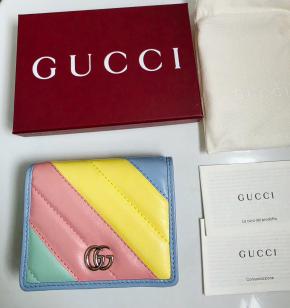 Gucci Multi Colour Striped Marmont Wallet 3