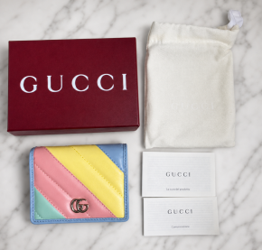 Gucci Multi Colour Striped Marmont Wallet 2