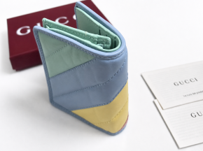 Gucci Multi Colour Striped Marmont Wallet 6