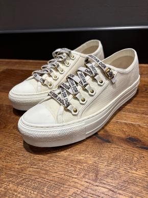 Dior White Canvas Trainers 2