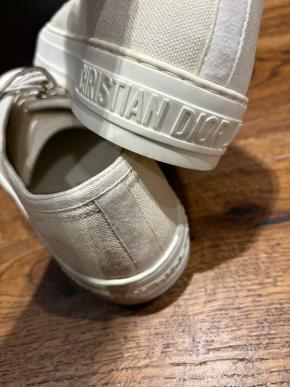 Dior White Canvas Trainers 5