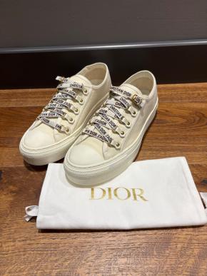 Dior White Canvas Trainers 12